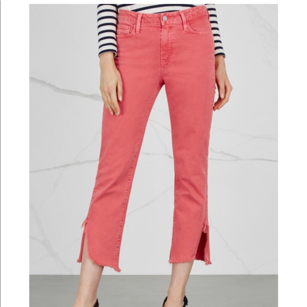 NWT Paige Denim Hoxton Straight Ankle Jeans Coral